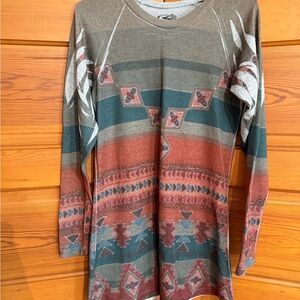 Southwestern Pattern Long Sleeve Tunic